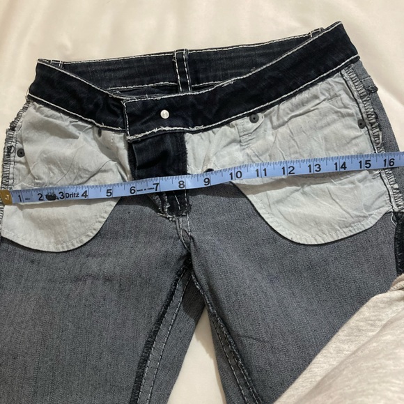 Bootleg size 25 blue jeans white thread accents - Picture 13 of 13